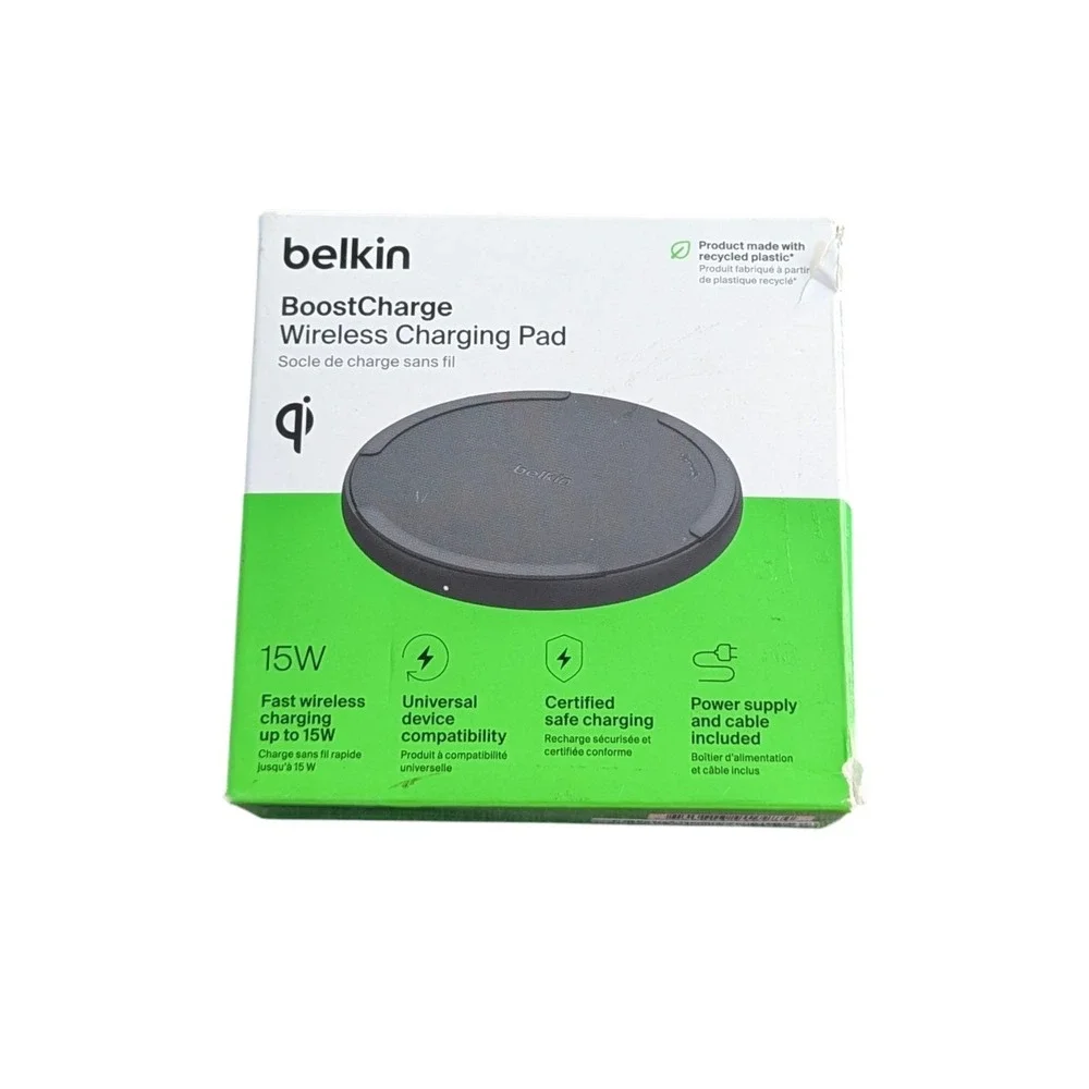 Aa8U Belkin BoostCharge 15W‎ Wireless Charging Pad WIA012 - Black *Used